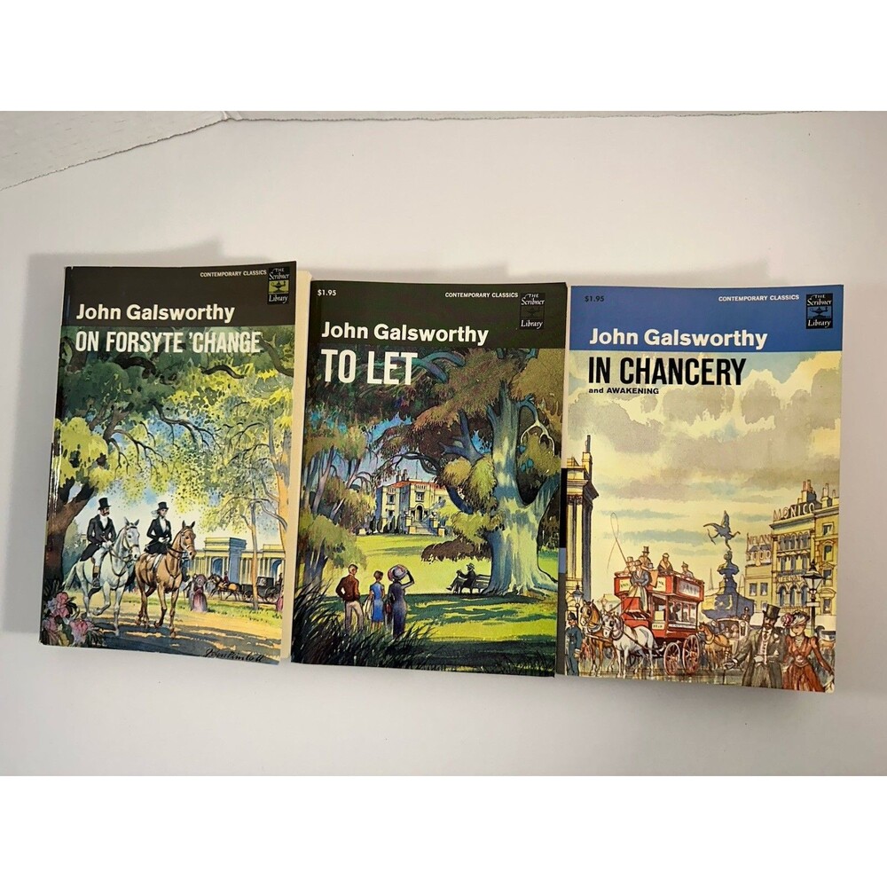 John Galsworthy Contemporary Classics Paperback Vintage Book Lot Or 3 To Let